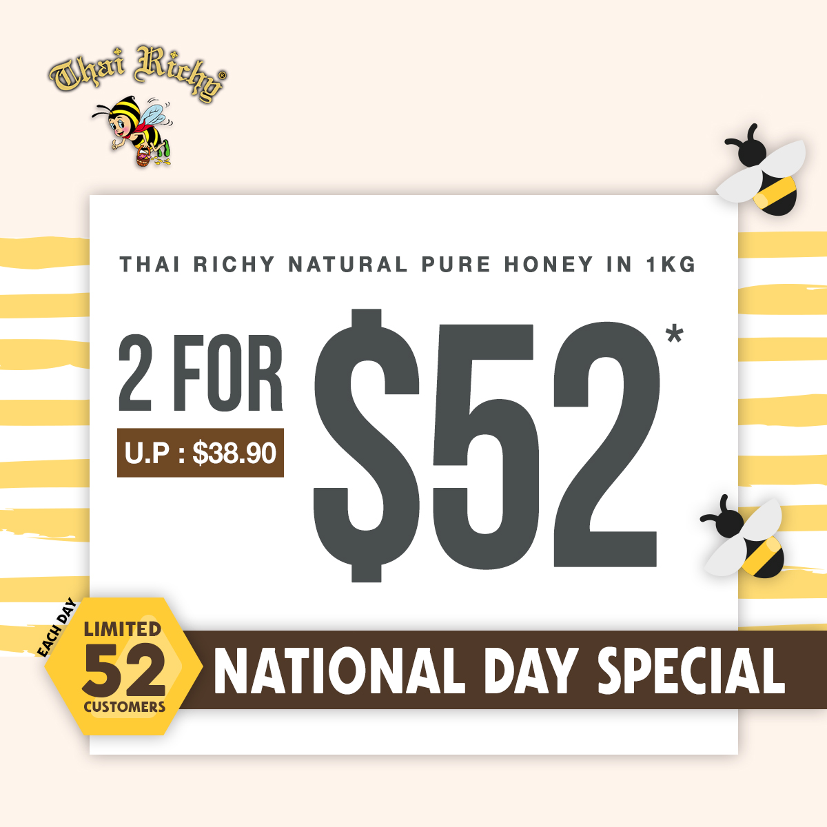 Thai Richy Natural Honey in 1KG Promotion